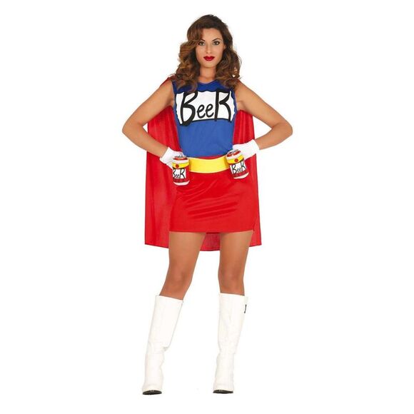 Fiestas Guirca Womens/Ladies Beer Costume Set / Blue/Red